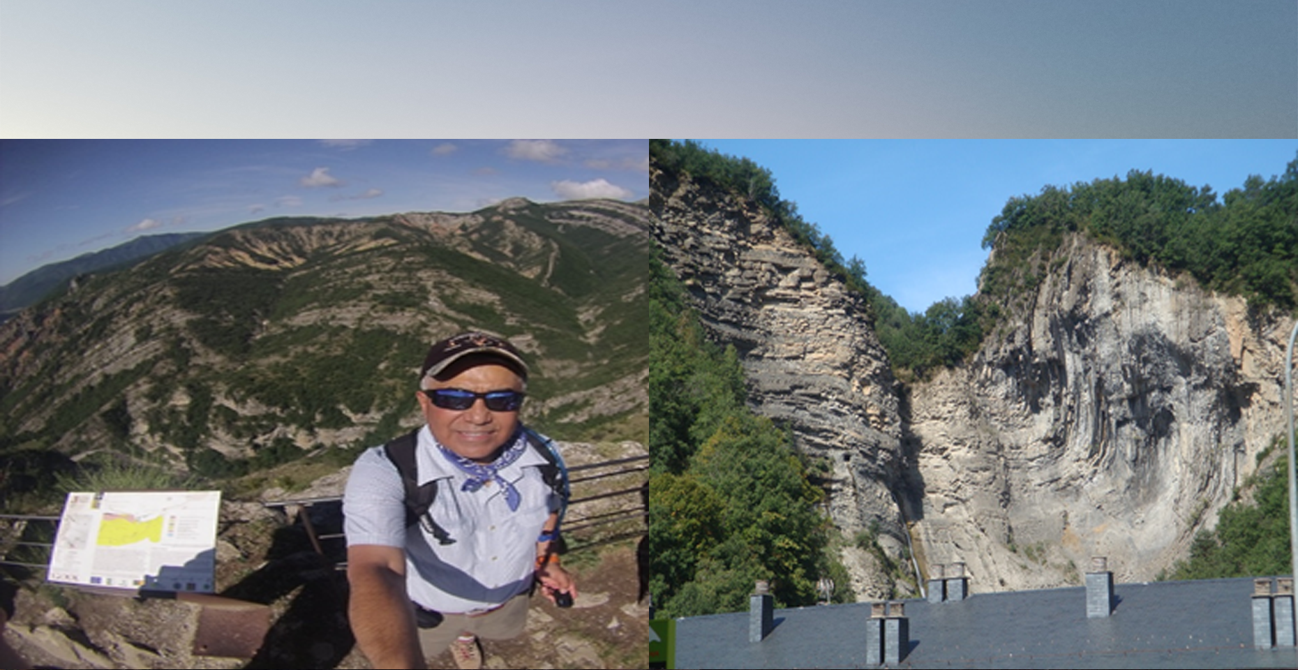 Surface geology field study — geoscientist with map